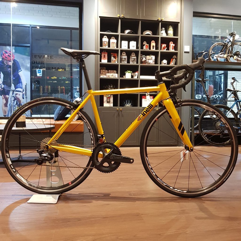 SEPEDA CINELLI NEMO TIG SHIMANO ULTEGRA ROAD BIKE - YELLOWMOON