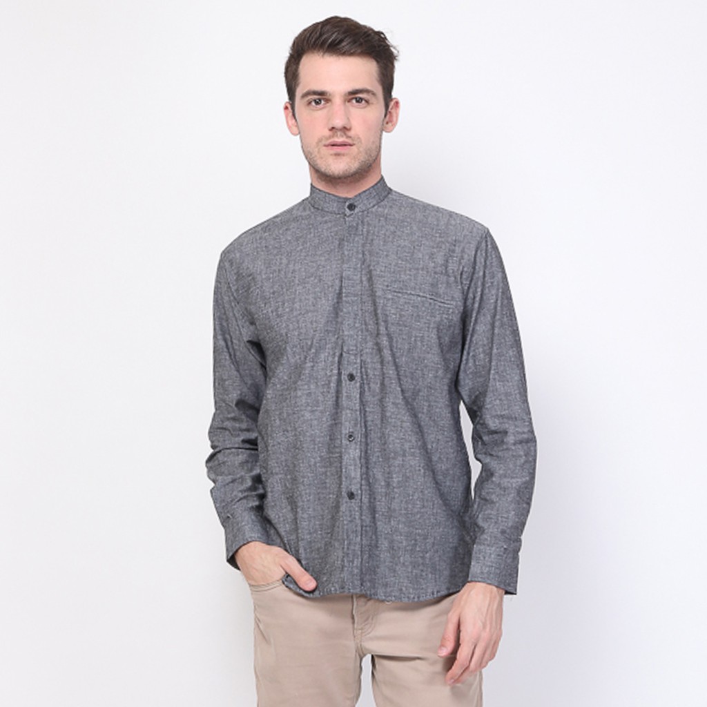 

17Seven Original Kemeja Koko Polos Pria Lengan Panjang 0135-Pulham