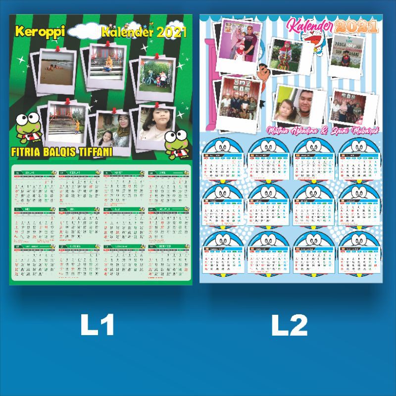 Cetak Bikin Souvenir Kalender Dinding Gantung Foto Keluarha Sendiri ...