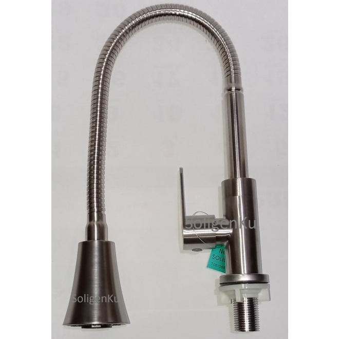 Kran Angsa Fleksibel Soligen Stainless Keran Bak Cuci Piring Sus 505