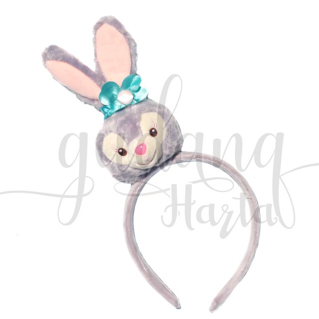 Bando Kepala Kelinci abu Headbands Grey Rabbit Unik GH 201960