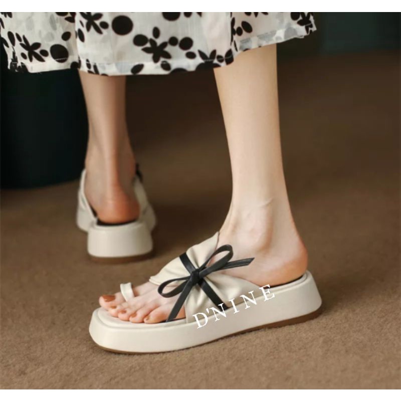 Sandal Wanita Sandal wedges flatporm ikat pita DN 09