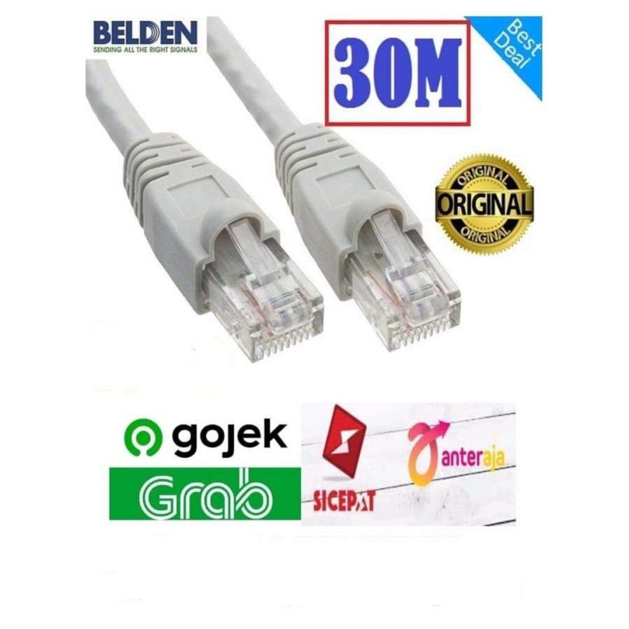 Kabel LAN Belden 30 M UTP RJ45 Cat5E ORIGINAL USA 30 Meter