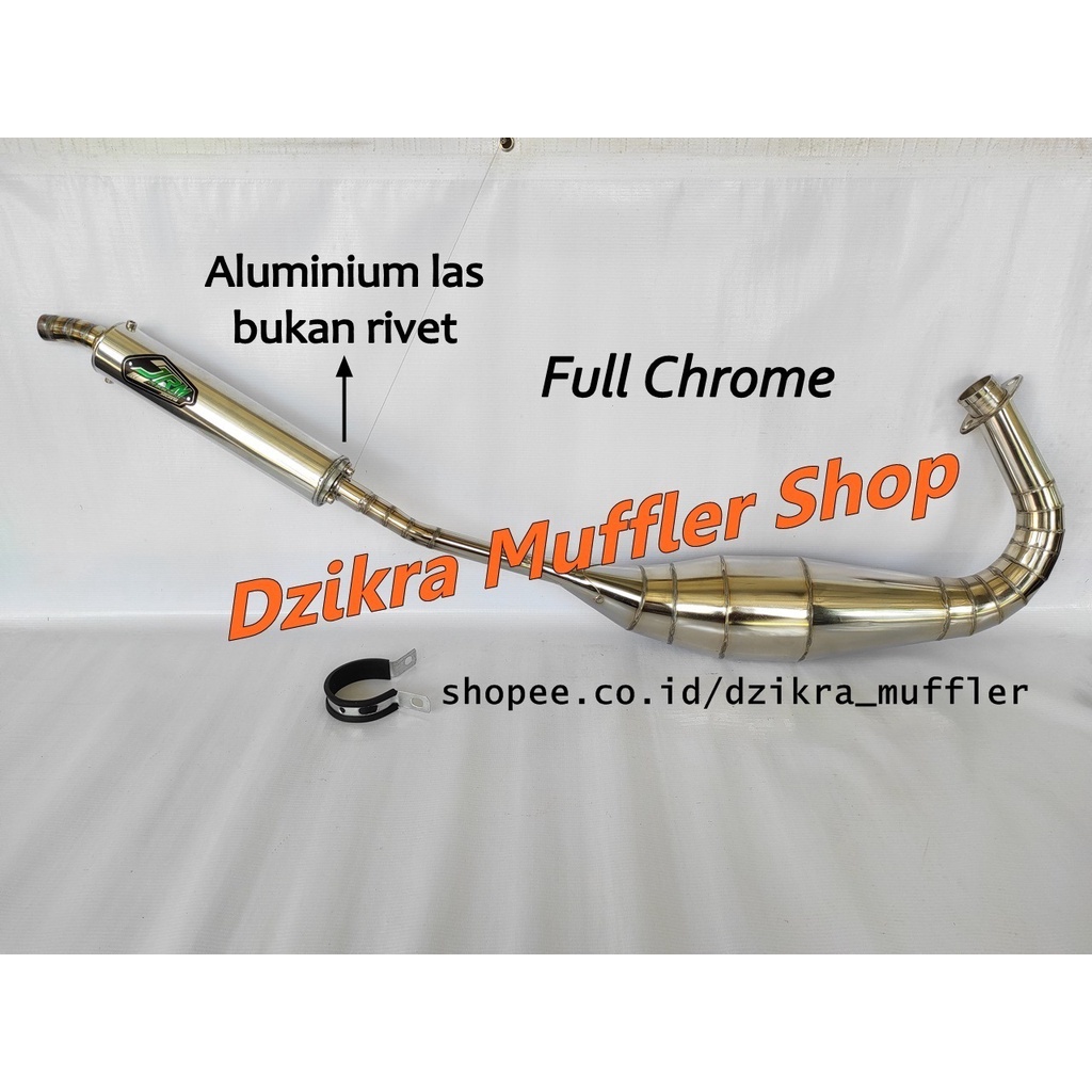 Knalpot Ninja 150 R RR SS 2 tak kolong kenalpot racing JRM chrome krom