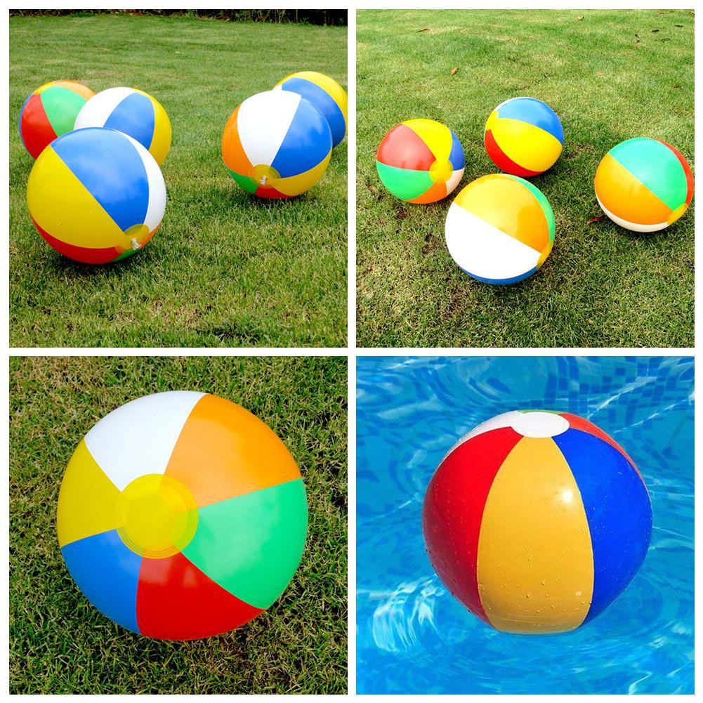 MOJITO PVC Inflatable Beach Ball Multicolored Kid Bath Toy Ball Summer Shower Toys