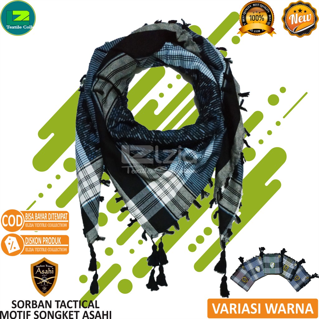 SORBAN SEMAGH MOTIF SONGKET ASAHI BERKUALITAS