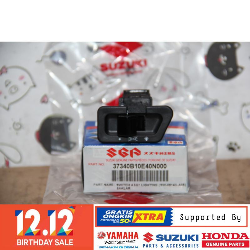 DIJAMIN ASLI TOMBOL SAKLAR LAMPU SUZUKI SHOGUN NEW 125 SPIN SKYDRIVE ORIGINAL BERKUALITAS