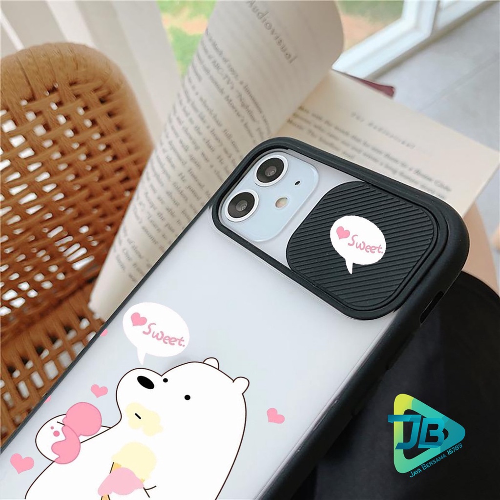 SOFTCASE SLIDE KAMERA BEAR OPPO VIVO SAMSUNG XIAOMI REALME IPHONE ALL TYPE JB4967