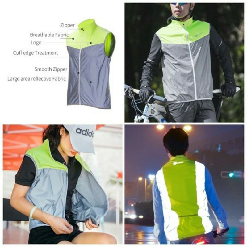 Jaket ROCKBROS FGY1002 Reflective Vest Rompi Sepeda mtb scotchlite