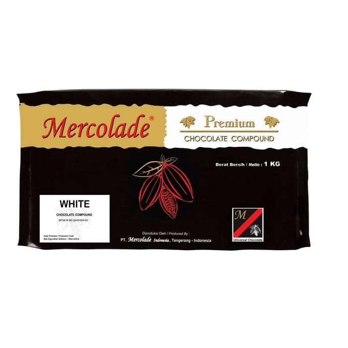 Mercolade premium White Compound 1 kg / coklat batang / cokelat blok white