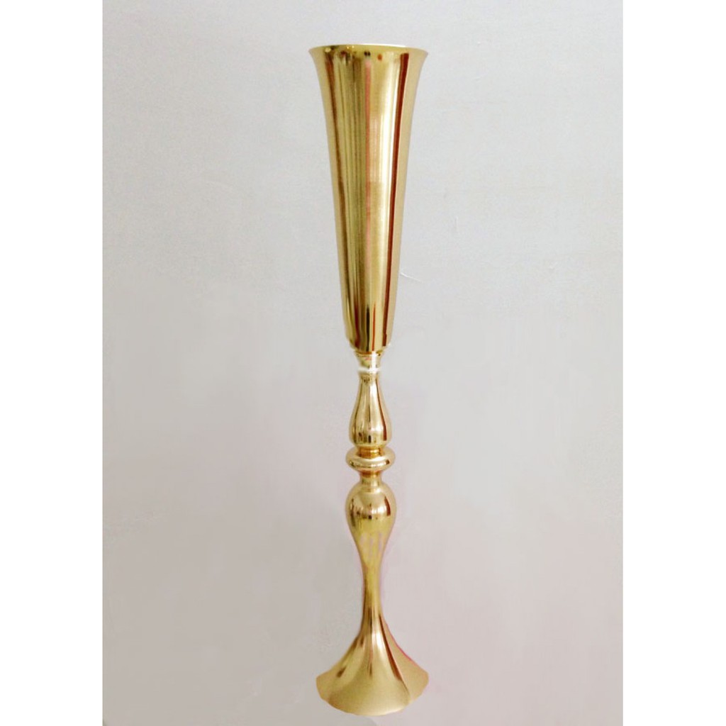Vas Bunga Tinggi Tall Metal Gold Vase