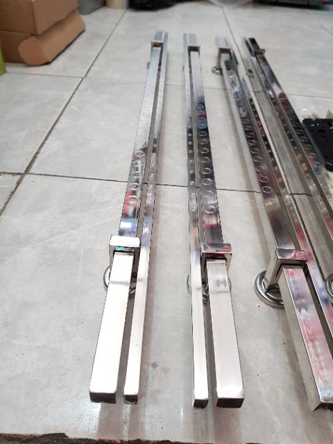 Handle pintu stainless minimalis 1meter 2set+kunci pelor PROMO