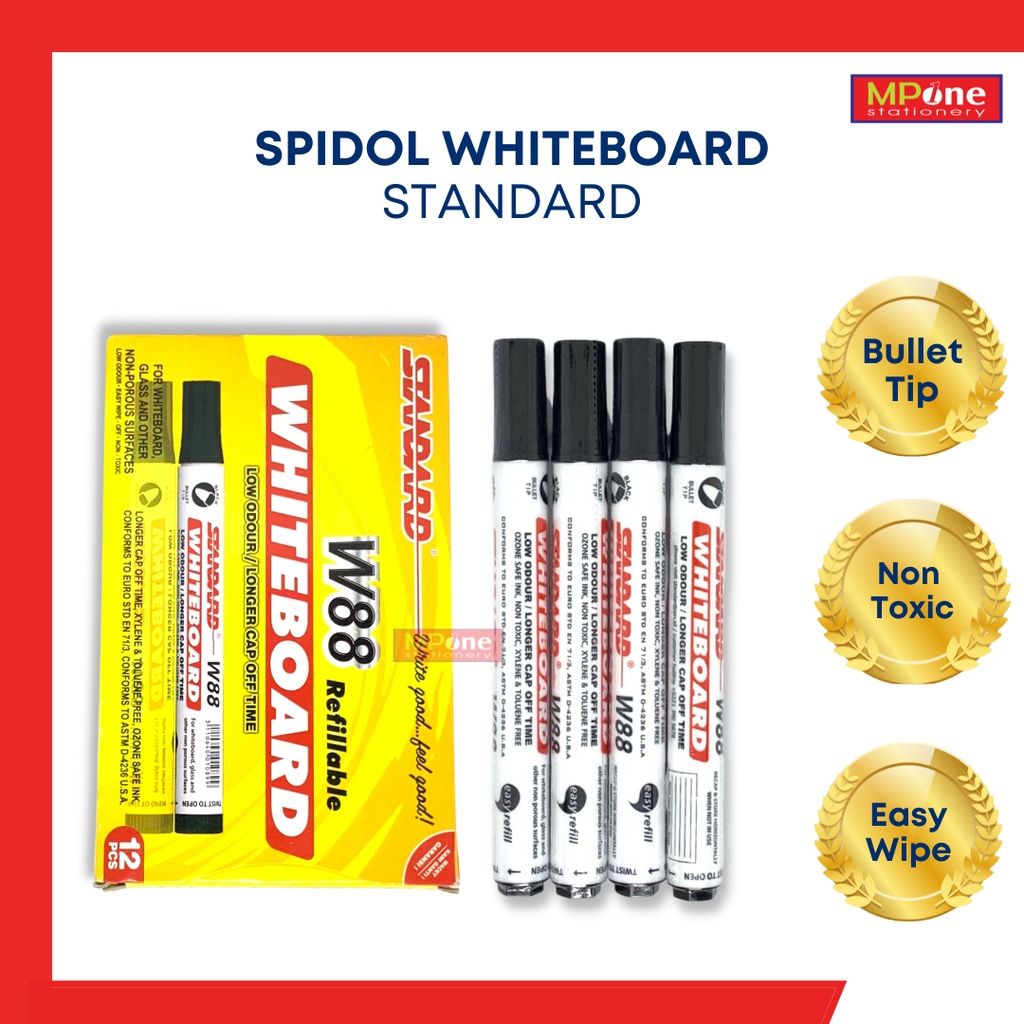 

Spidol Whiteboard Standard / Spidol Whiteboard Marker Standard W88 / Spidol Papan Tulis Standard