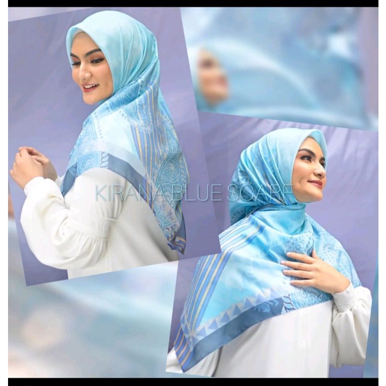 mandjha Special Ivan Gunawan & Windy Scarf Kirana Blue, Ready Warna Pink, Total 3 Motif@2 Warna
