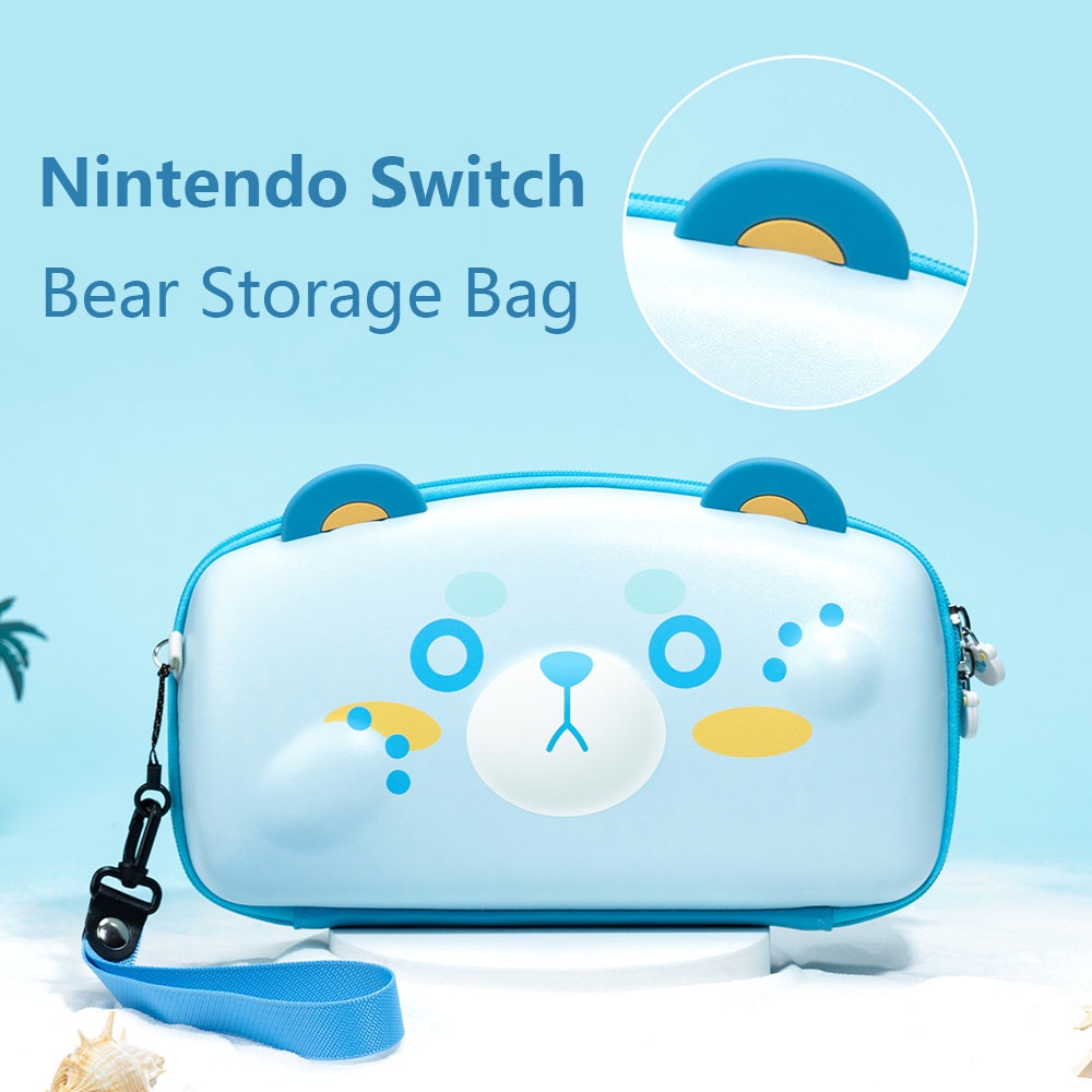 Geekshare Tas Hard Case Penyimpanan Konsol Game Nintendo Switch Portable Dengan Strap Bahu