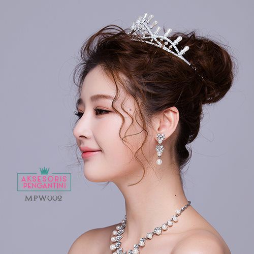 [STOCK TERBATAS] AKSESORIS WANITA MAHKOTA PENGANTIN CROWN WEDDING MPW002