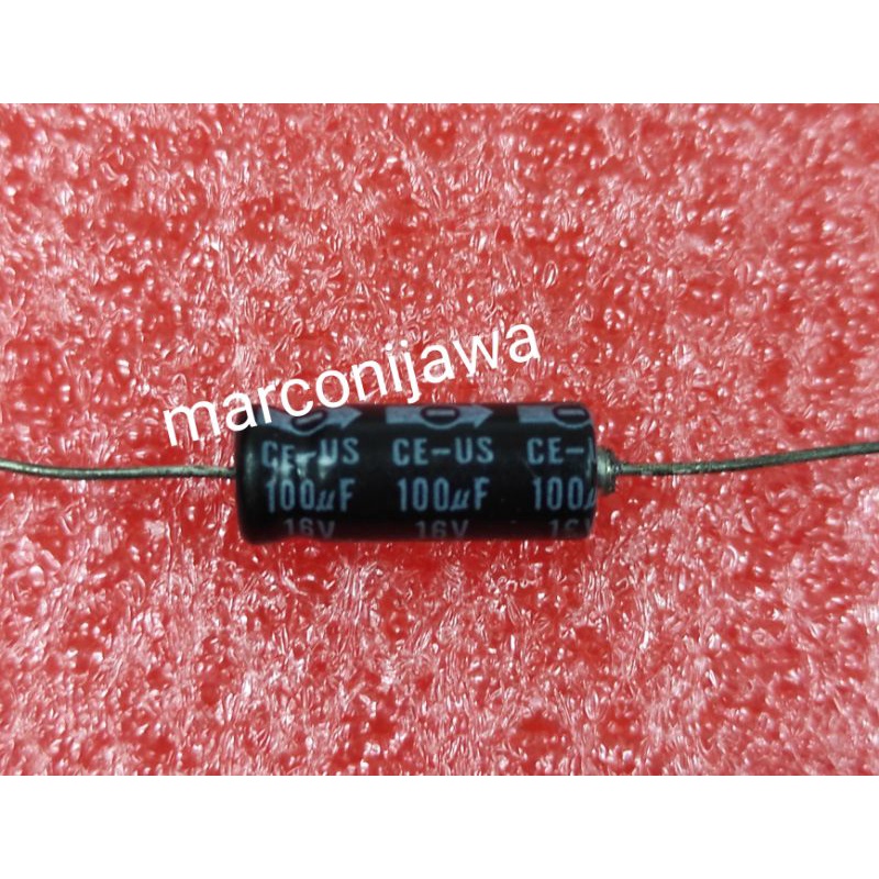 capasitor 100uf 16V axial japan
