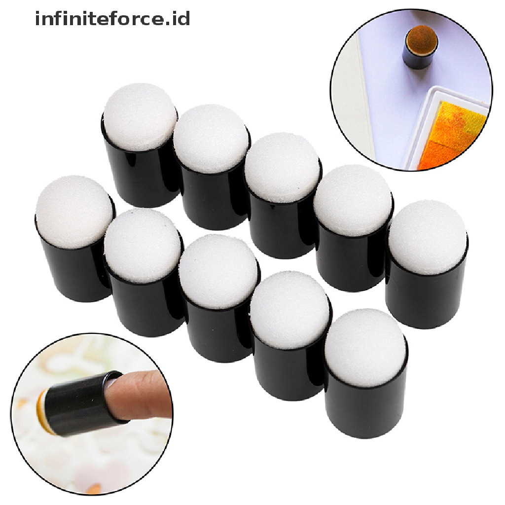 Infiniteforce.id 10Pcs / Set Spons Jari Daubers Untuk Stempel Tinta Reborn