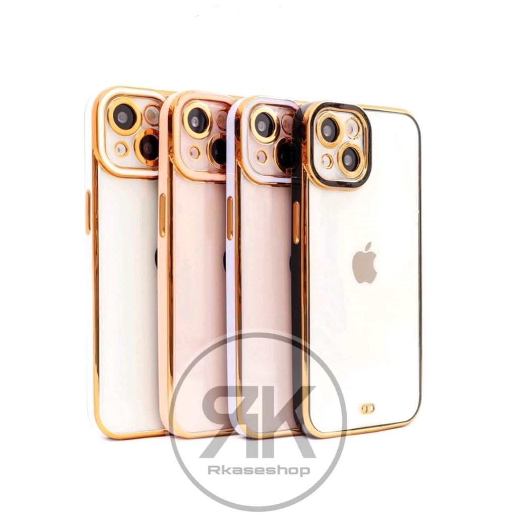 Silicone Plating List Gold Bumper Camera Protection Cover Untuk Iphone X Xr Xs max 11 12 13 PRO MAX 12 13 Mini CaseCasing