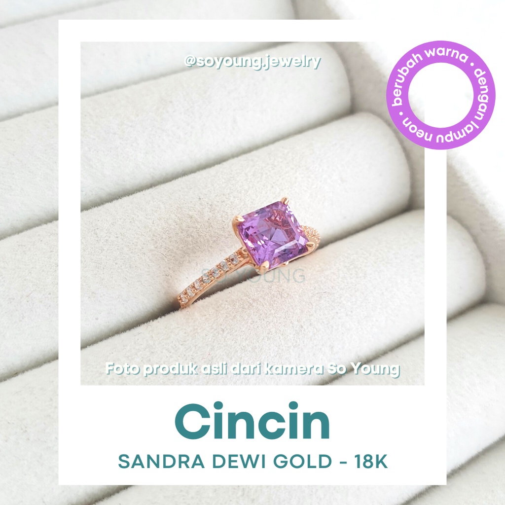 Cincin Sandra Dewi Gold Magic Stone Collection RI210582 Kadar 18K