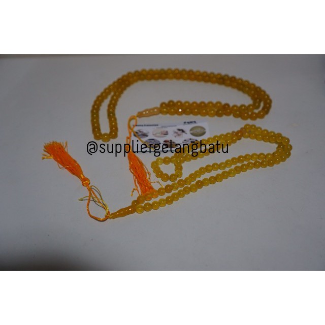 tasbih batu YELLOW AGATE 99 butir premium tasbeh KUNING fashion muslim aksesoris pria wanita fashion