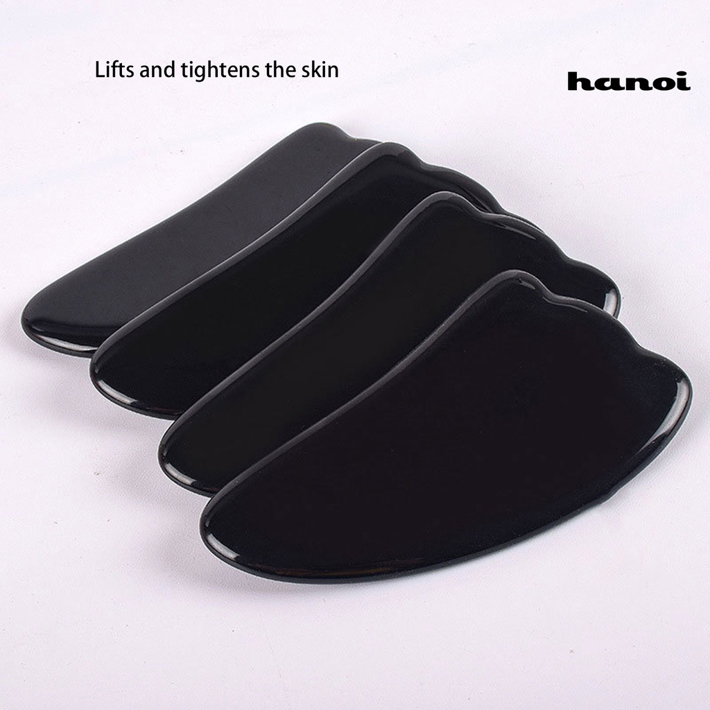 HQTM_Guasha Tool Heart-Shaped Prevent Wrinkle Black Black Wrinkle Reducing Guasha Stone for Unisex