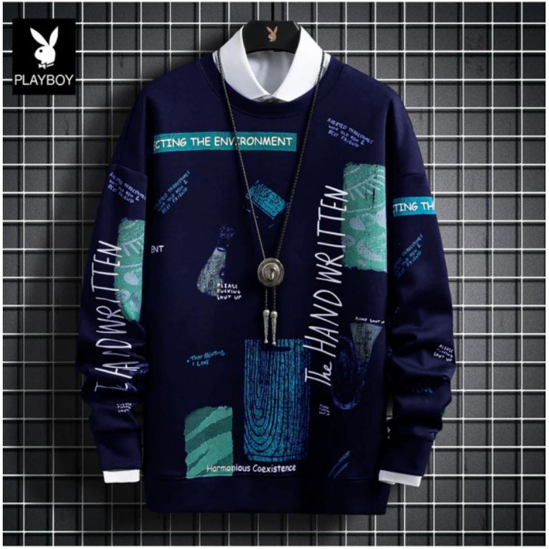 sweater pria lengan panjang newman