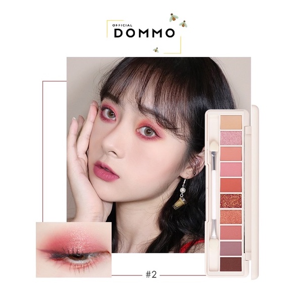 DOMMO - D8123 FOCALLURE 10 Warna Glitter Eyeshadow palette - kosmetik Mata FA158