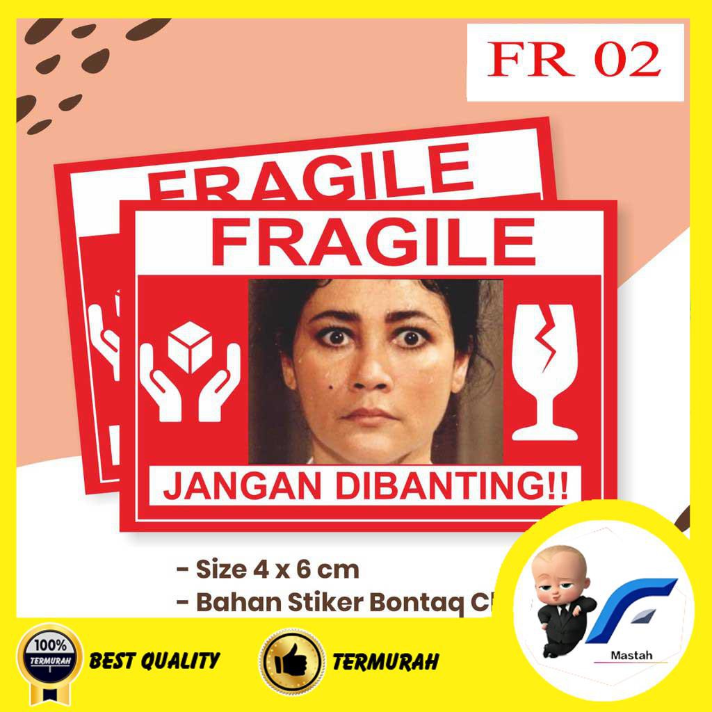 

*fZR* STIKER PAKET STIKER FRAGILE LUCU MURAH / STIKER JANGAN DIBANTING TERMURAH