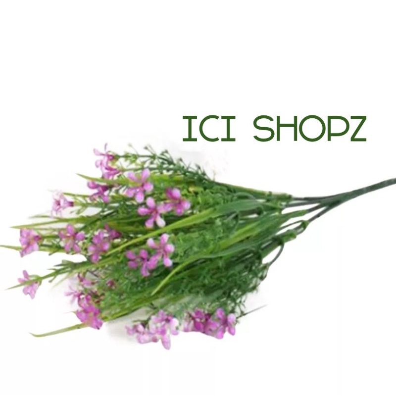 Bunga Gypsophila Melati Putih / Bunga Artificial 5 Cabang-MAGENTA