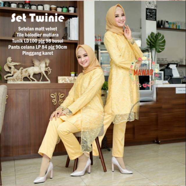 SET TWINIE / SET ATASAN + CELANA /SERAGAM BRIDESMAID