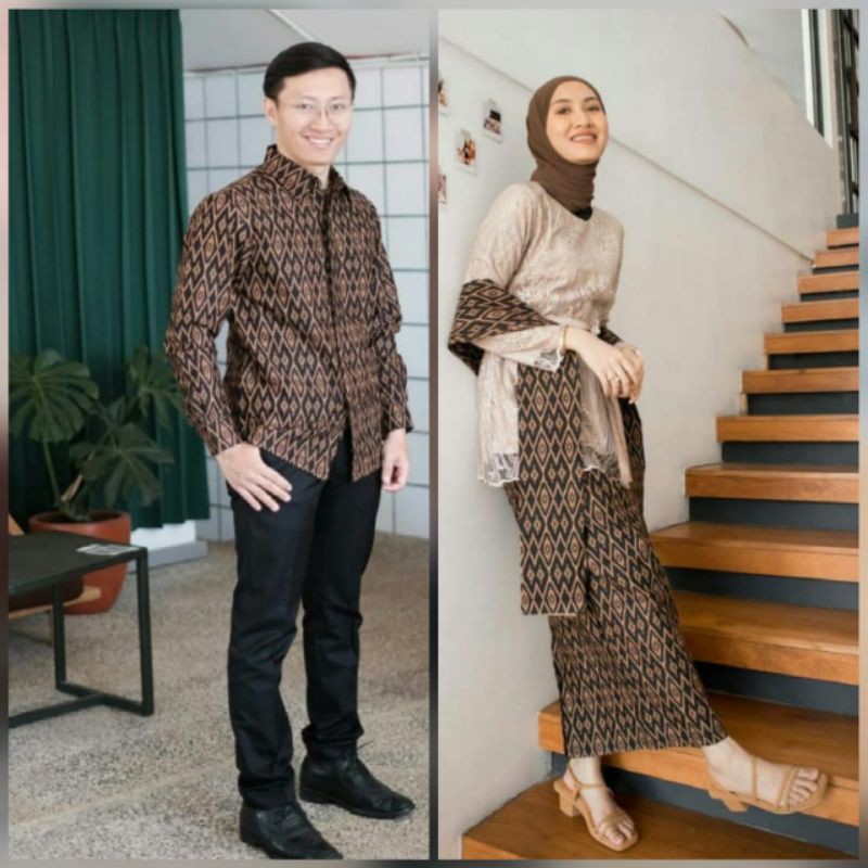 SOLO BATIK Kebaya Couple Akita Payet Free Selendang SOLO Batik Kebaya Couple Denira Payet ceruty