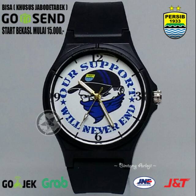 JAM TANGAN PERSIB ANTI AIR (+BOX JAM BB &amp; +BATREI CADANGAN)