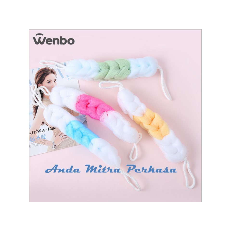 Wenbo 100gr Bathing Bar Bath Shower Sponge Loofah Mesh Pouf Puff Spons Spon Mandi