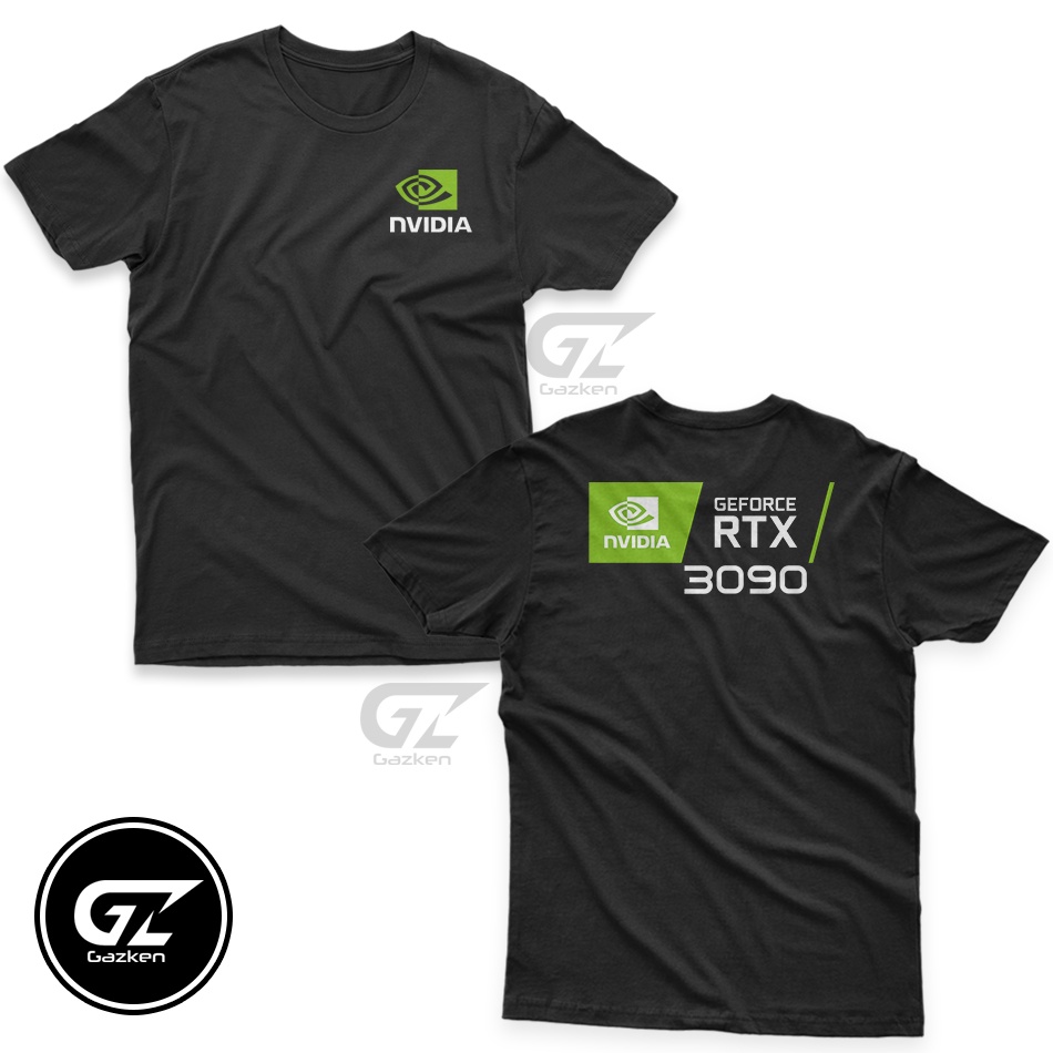 Kaos Nvidia Geforce RTX Ray Tracing 3090 Baju Dewasa Cotton Combed 30s