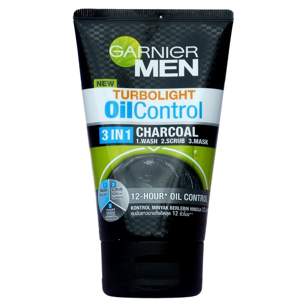 Garnier Men Turbo Light Oil Control 3in1 Charcoal