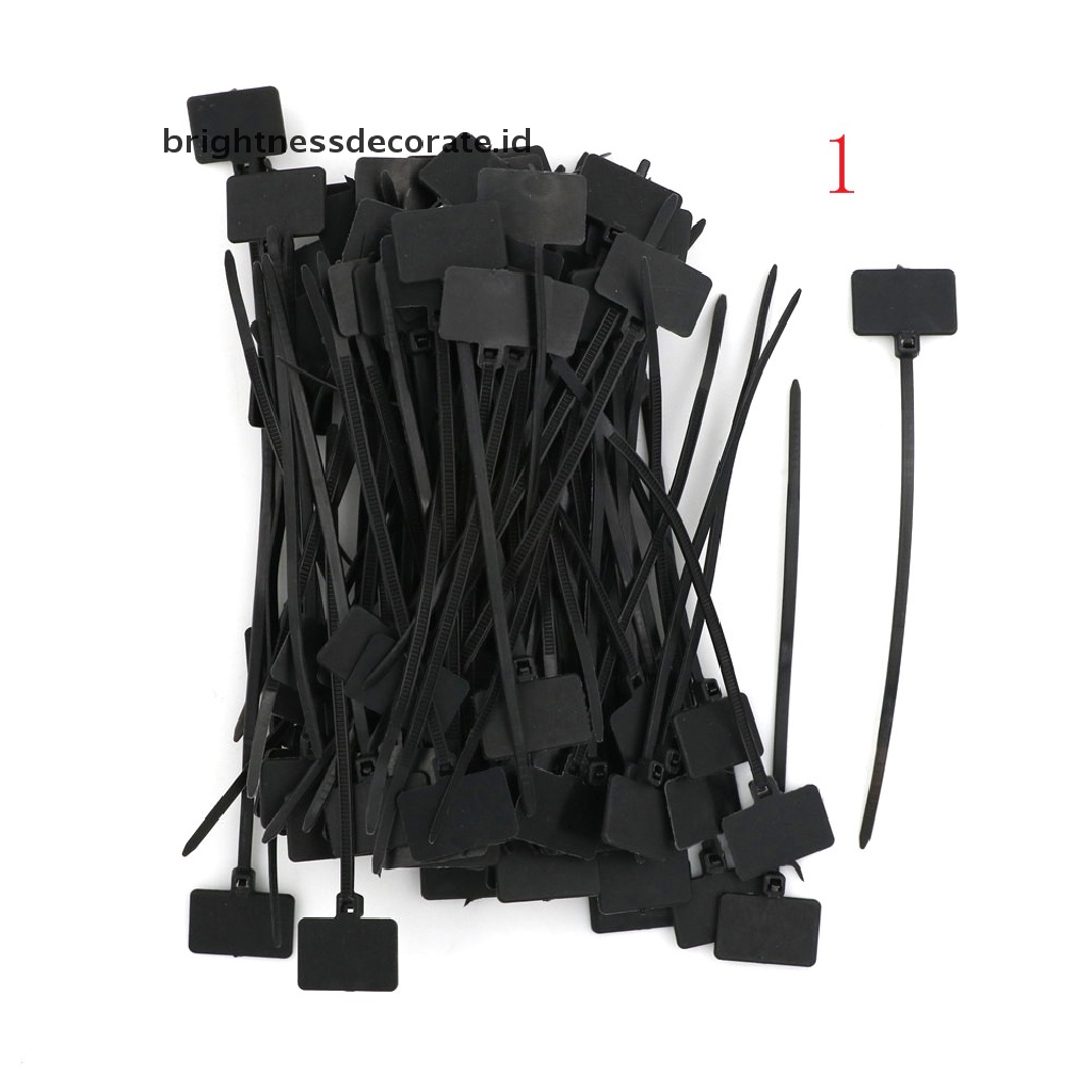 100pcs Tag Label Kabel Power RJ45 RJ12 Bahan Nilon