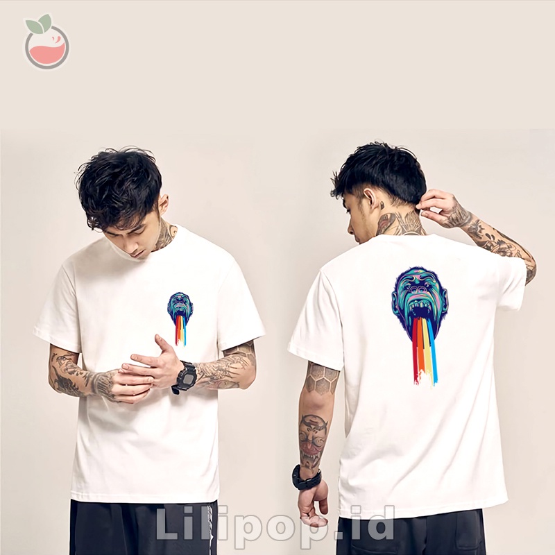 Lilipop Kaos Pria Alita Mario Grafity Baju Distro Basic Tshirt Kasual