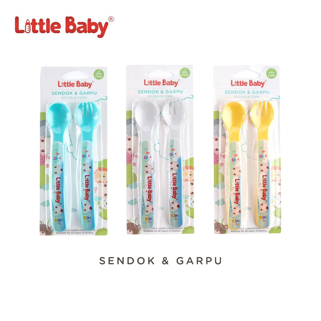 Little Baby Sendok Garpu Bayi Baby Spoon Fork Perlengkapan Makan Bayi