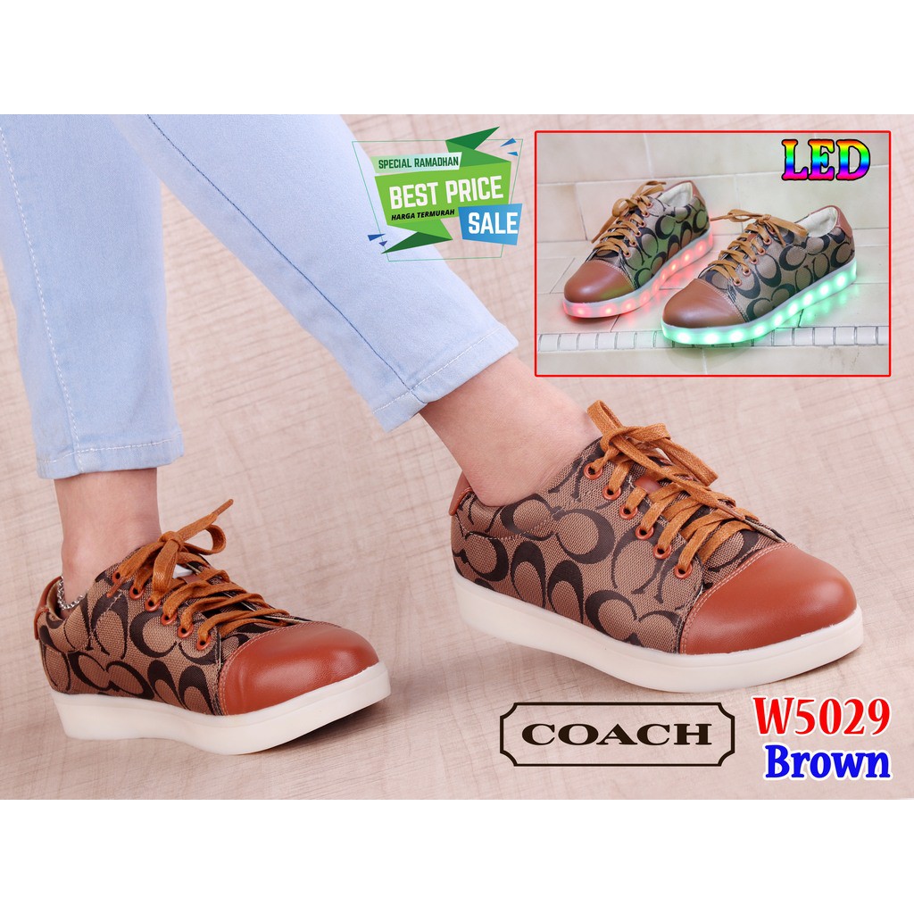 CK03 Sneaker Shoes LED COACH W5029 / SEPATU WANITA SEPATU IMPOR