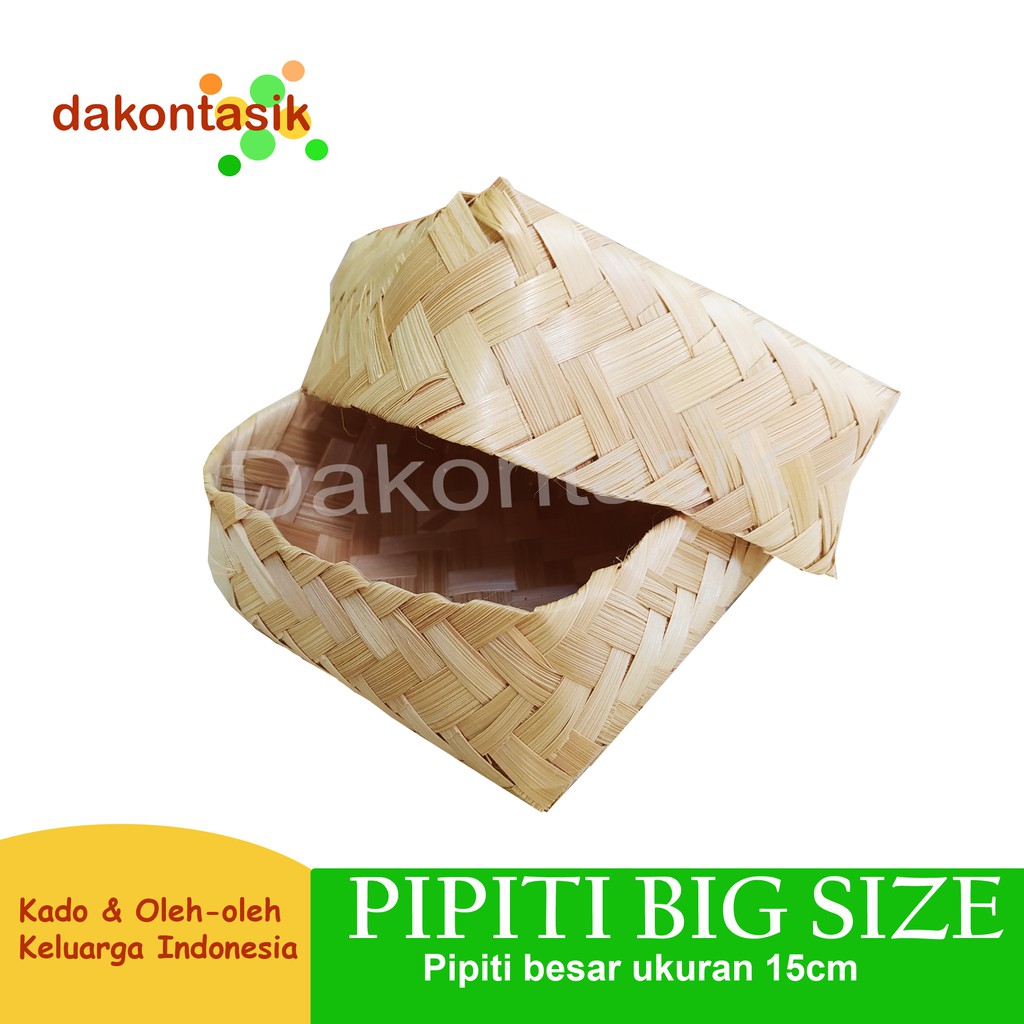 dakontasik - pipiti besek 15 x 15 cm anyaman bambu