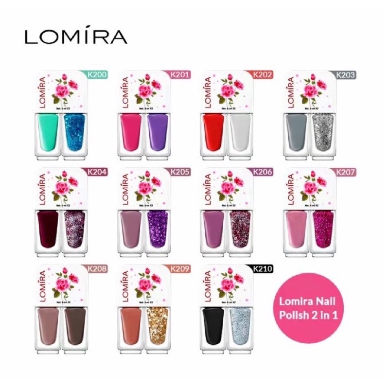 ✦SINAR✦Lomira Nail Polish 2 in 1 / Kutek - Cat Kuku (ECER)