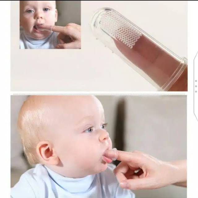 Ready Sikat Gigi Bayi Finger Tooth Brush Sikat Gigi Jari  Bayi Bahan Silikon