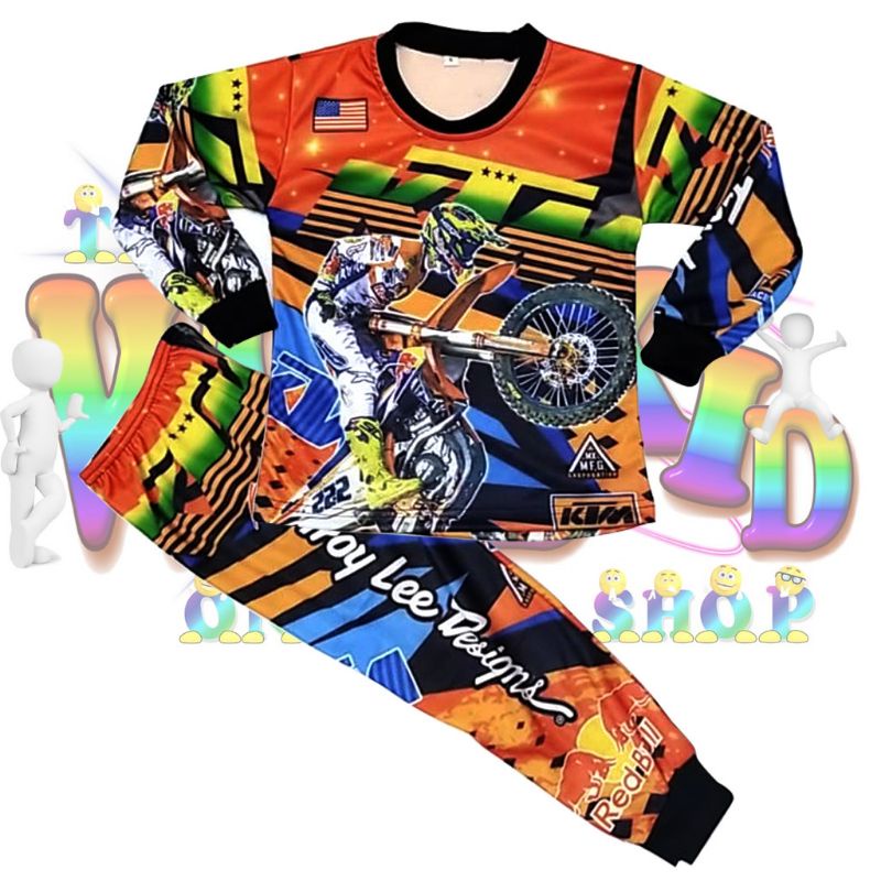 Setelan Baju Anak Balap Motor KTM Printing