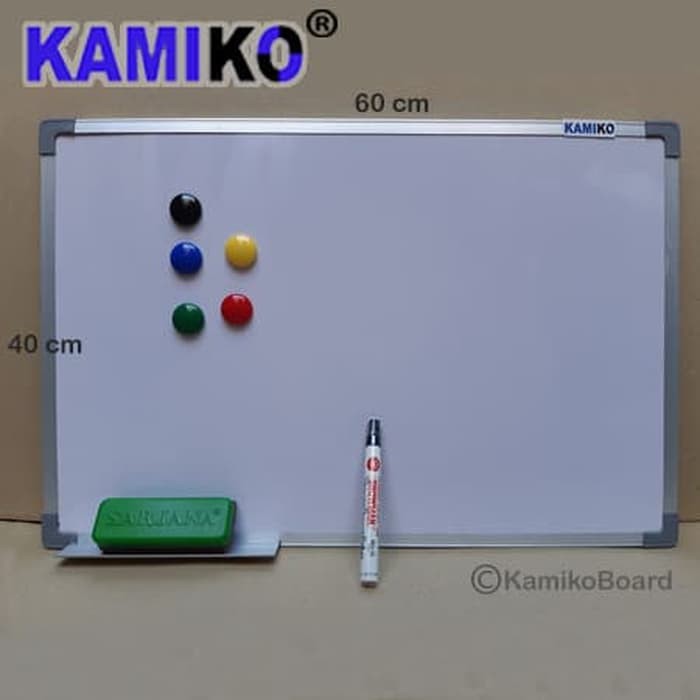 

Promo Whiteboard Kamiko 40 x 60 cm Gantung - Spidol Hitam - Magnet - Hapusan Murah