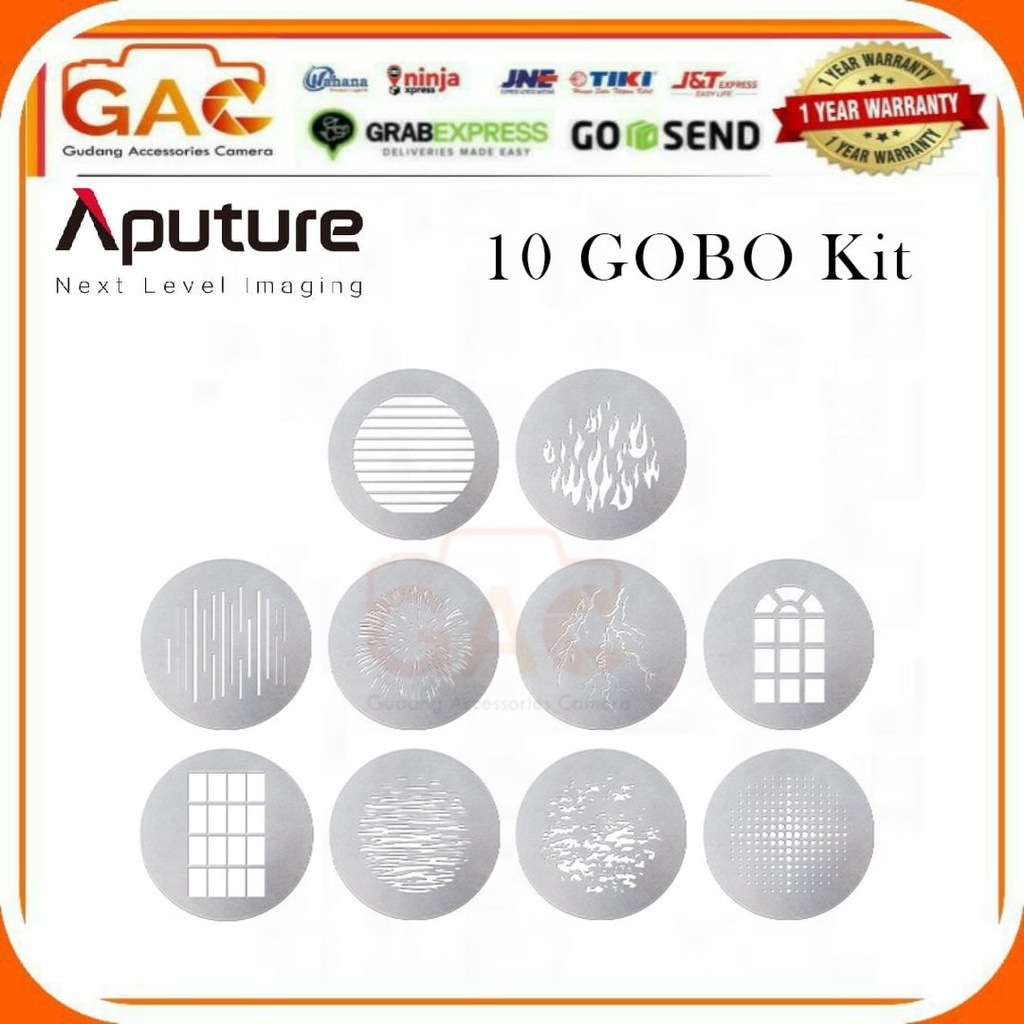 Jual Aputure 10 Gobo Kit for Aputure Spotlight Shopee Indonesia