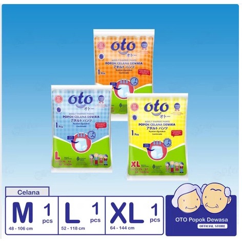 Popok Dewasa CELANA OTO Diapers adult renceng size M, L dan XL Satuan