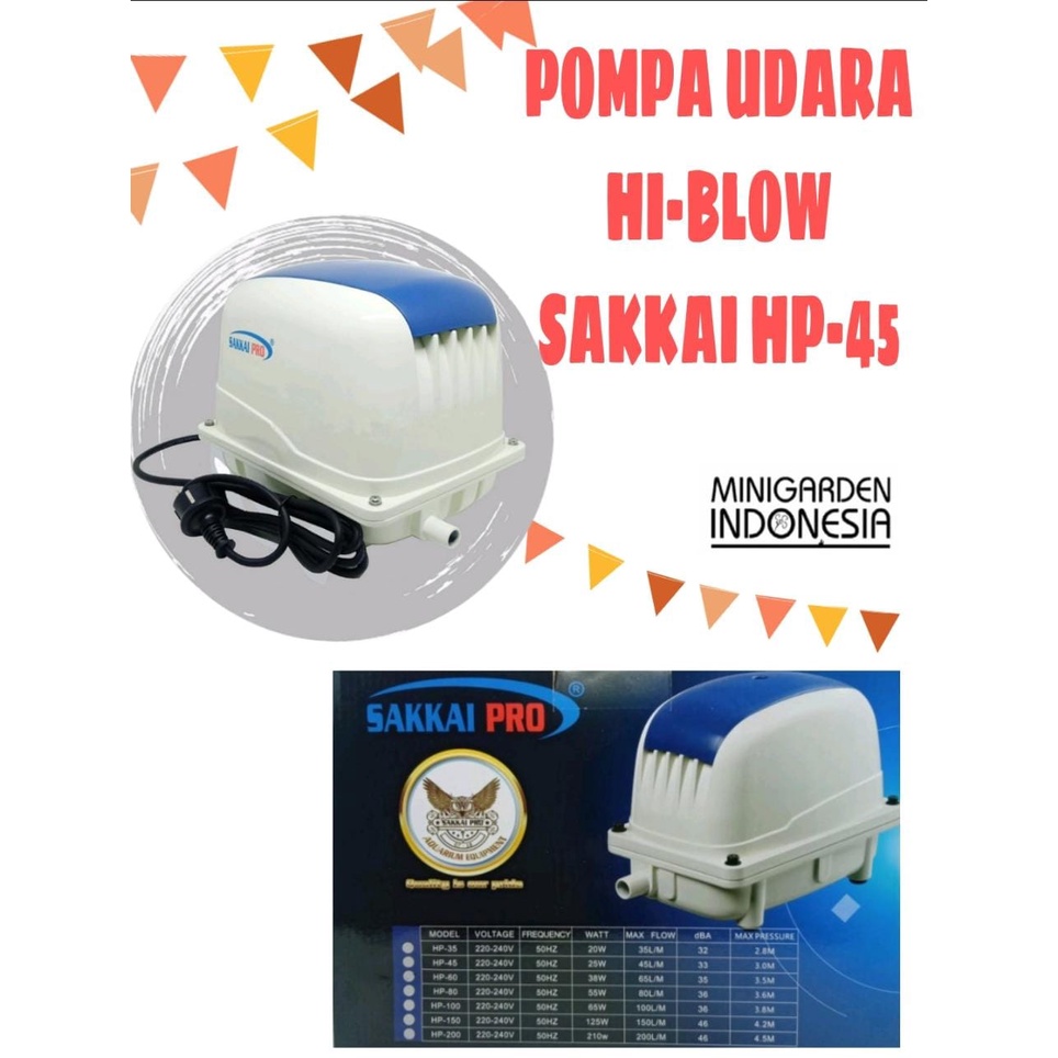 POMPA UDARA HIBLOW SAKKAI HP-45 ECO AIR PUMP BLOWER AERATOR KOLAM