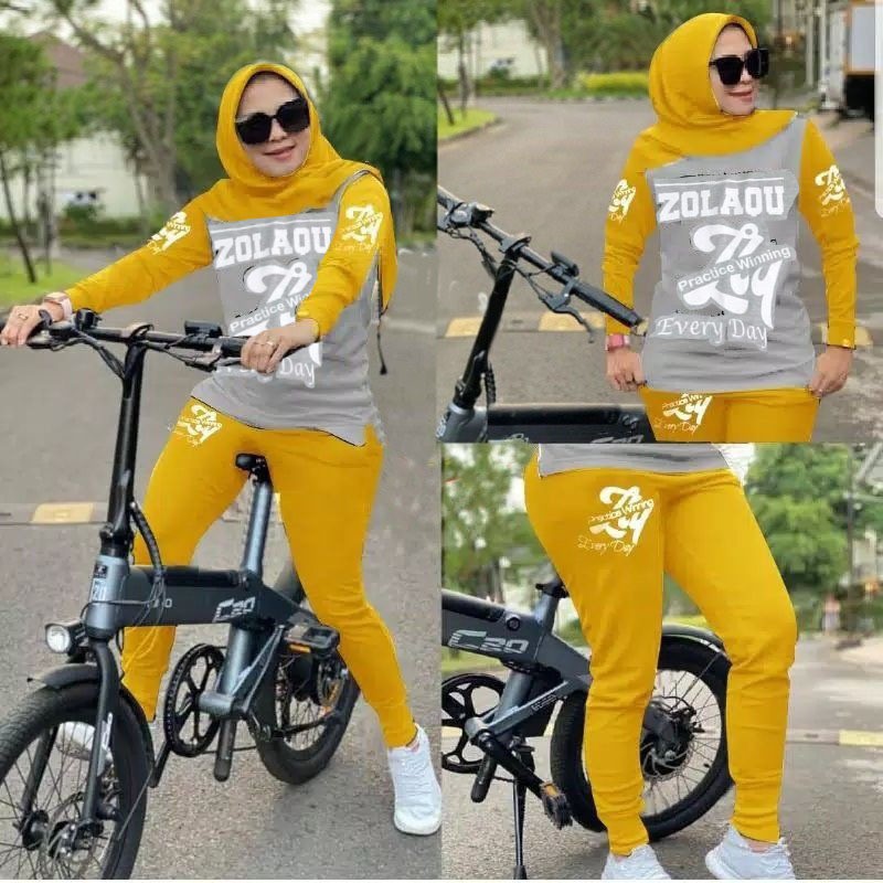 3 UKURAN L XL XXL SET GOWES ZOLAQU VERSI GREY DMR