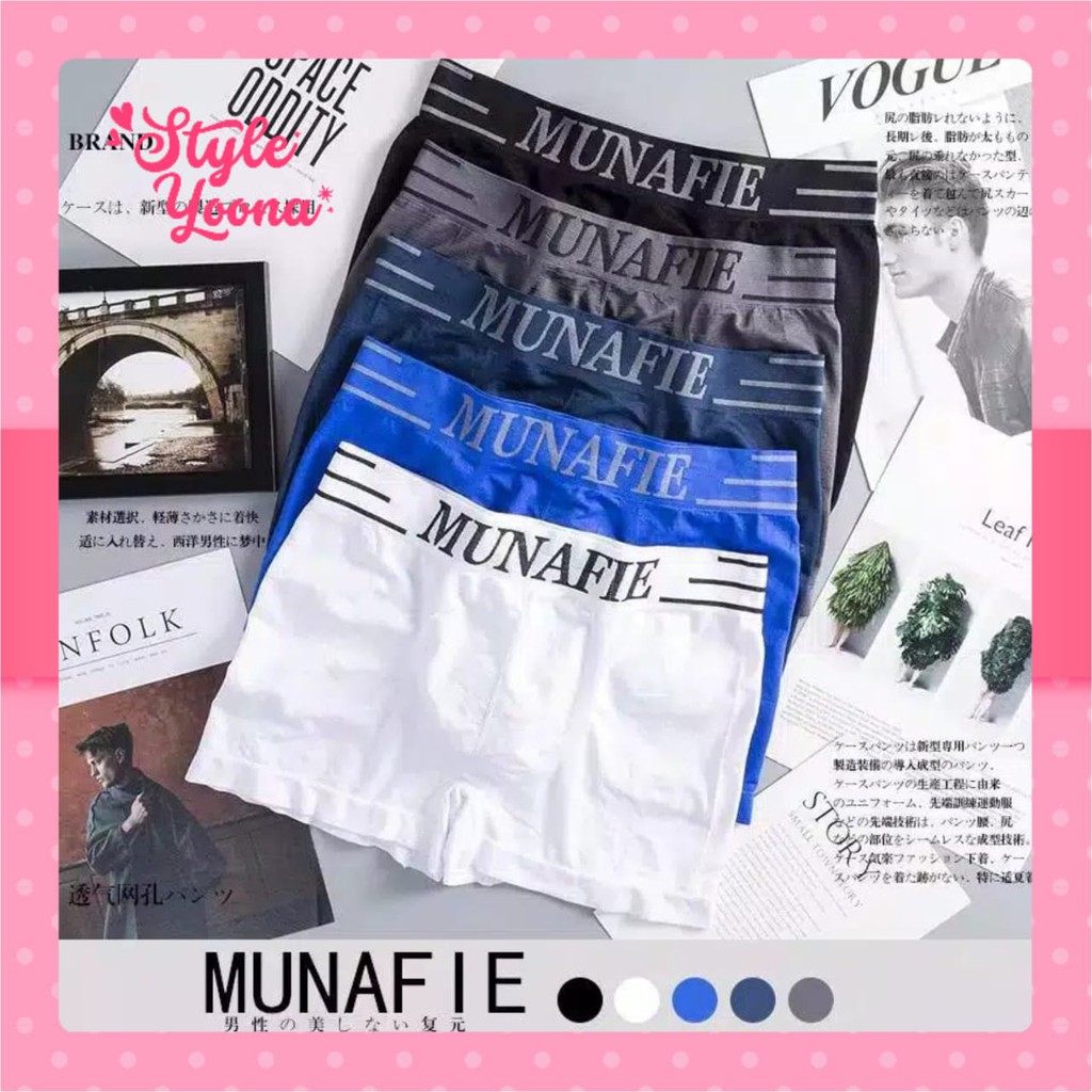 CELANA DALAM PRIA nyaman BOXER  MUNAFIE  MAN UNDERWEAR MEN 